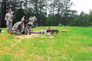 Also not a Benning range. Not our rifle, either - that's a sniper rifle. But its a cool picture, now ain't it?